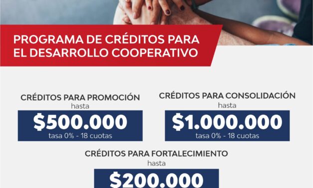 En mayo se pondrá en marcha el Programa de Créditos para el Desarrollo Cooperativo