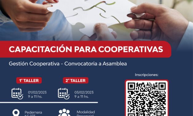 Cooperativas: abrió la inscripción para talleres de capacitación en cuestiones administrativas