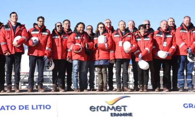 Centenario Ratones: Sáenz y autoridades de Eramine inauguraron la primera mina en producción de litio de Salta