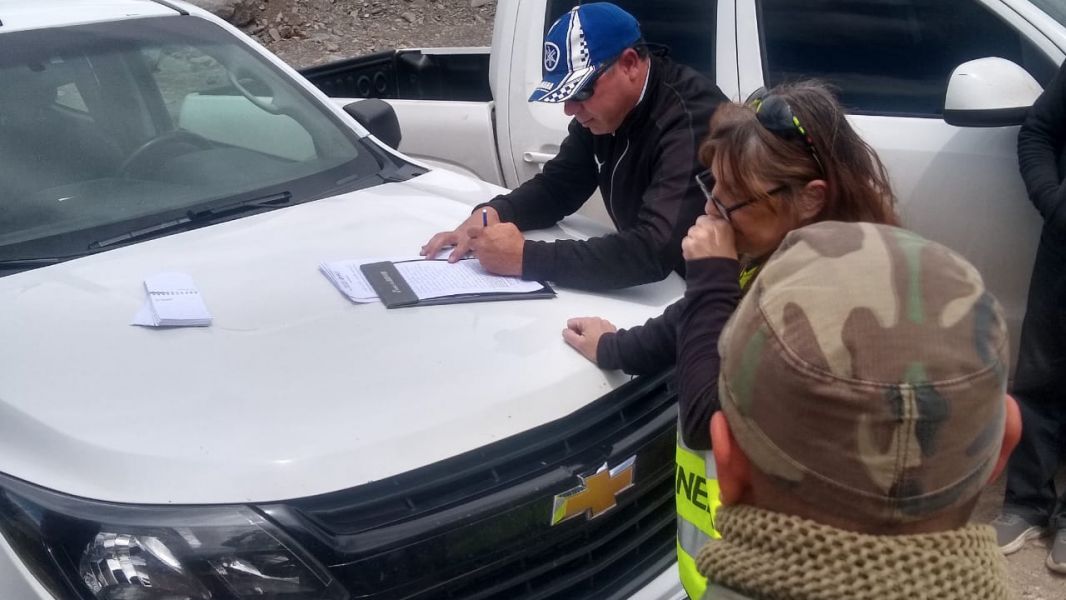 Mediante un operativo conjunto se detuvieron trabajos no autorizados en el área protegida de Santa Rosa de Tastil