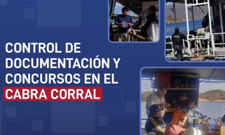 Control de carnets, guías de pesca y concursos en el dique Cabra Corral